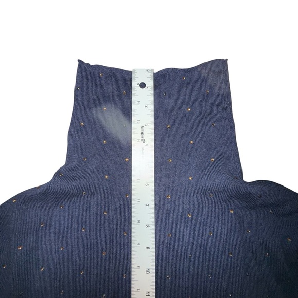 NIC+ZOE Vital Twinkle V-neck Sweater Women’s Plus 1X - Dark Indigo - Picture 7 of 12